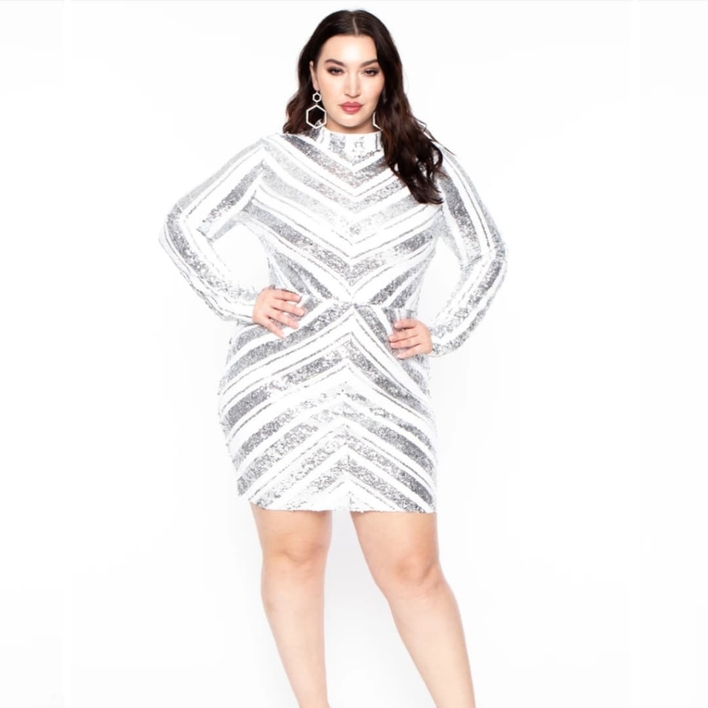 Plus size sequin Galina dress